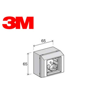 Single box surface mounted for 1x 45X45 Face Plate