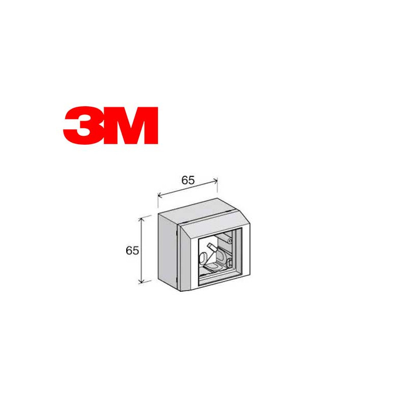 Single box surface mounted for 1x 45X45 Face Plate