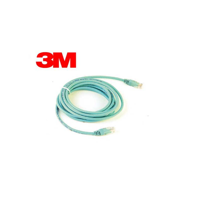 Patch cord RJ45 to RJ45 Cat 6 UTP , manta LSOH 3m turquoise