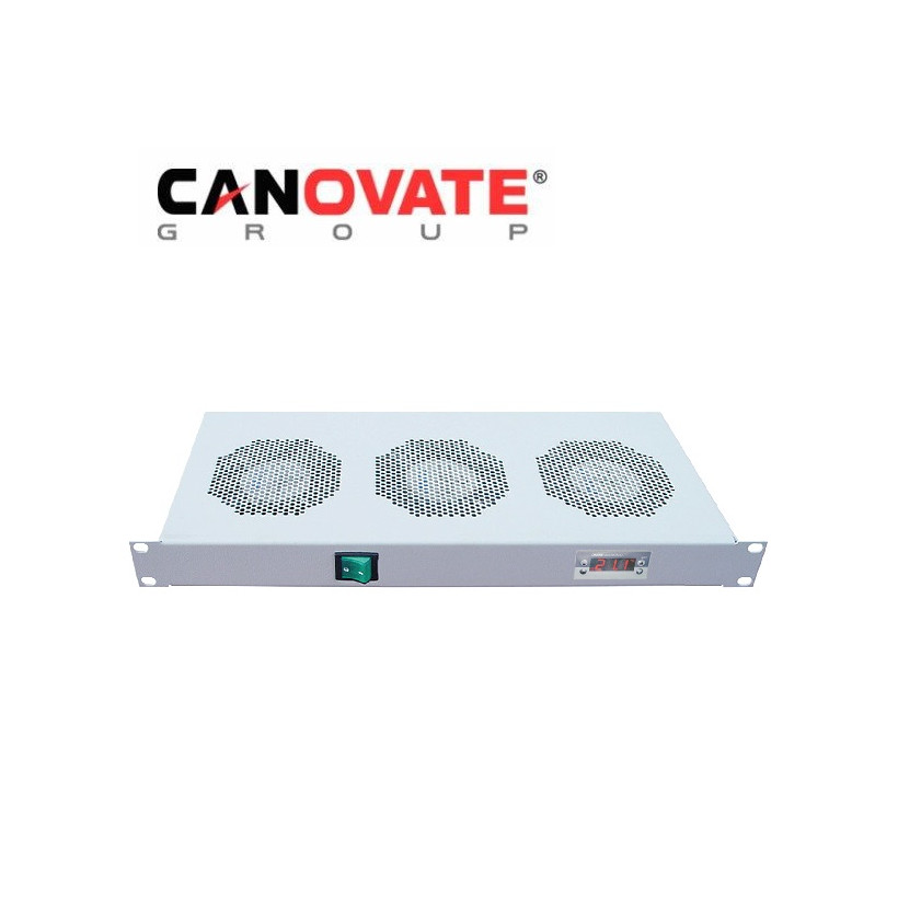 Tava 19"/1U, 3 ventilatoare si termostat