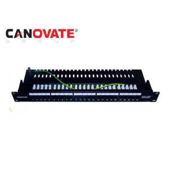 Patch panel voce cat.3, 25p, 19"/1U, RAL9005