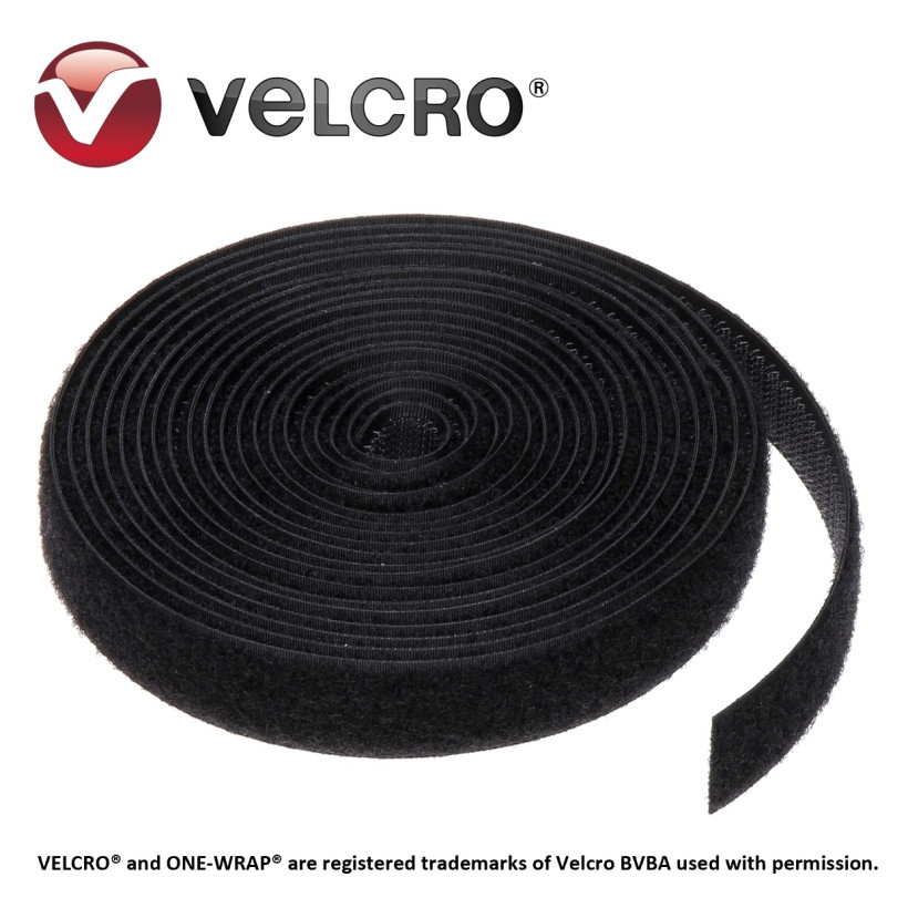 Banda Velcro® ONE-WRAP®, negru, 10mm (rola 25m)