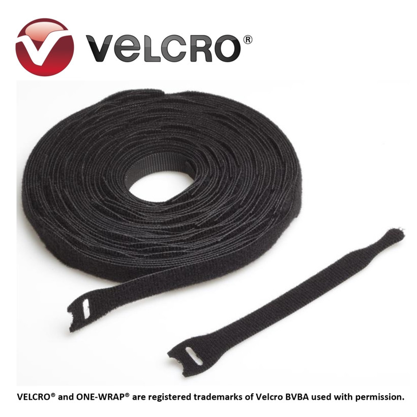 Velcro® ONE-WRAP® strap, negru, 13x200mm (750 buc/rola)