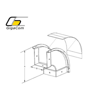 Cot vertical exterior (coborare) 90Â° 50mm galben