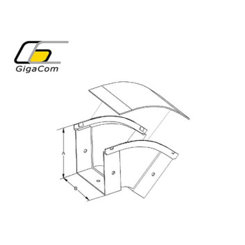 Cot vertical exterior (coborare) 45Â° 50mm galben