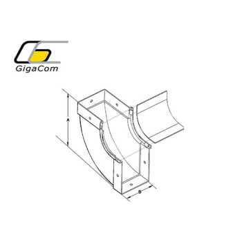 Cot vertical interior (urcare) 90Â° 50mm galben