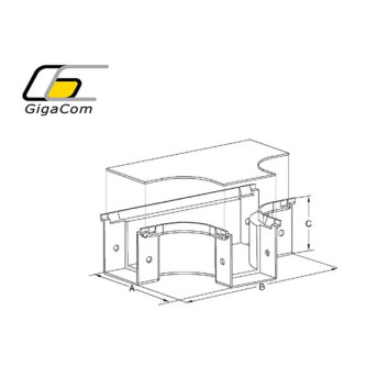 "T" orizontal 100mm galben