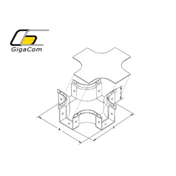 4-way Cross 200 to 100mm