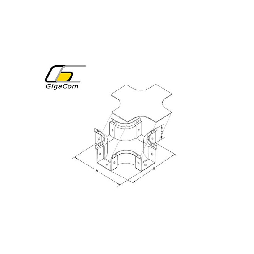 4-way Cross 50 to 50mm