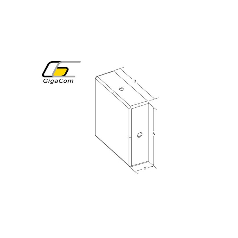 Cap terminal 50mm galben | End Cap 50mm Yellow