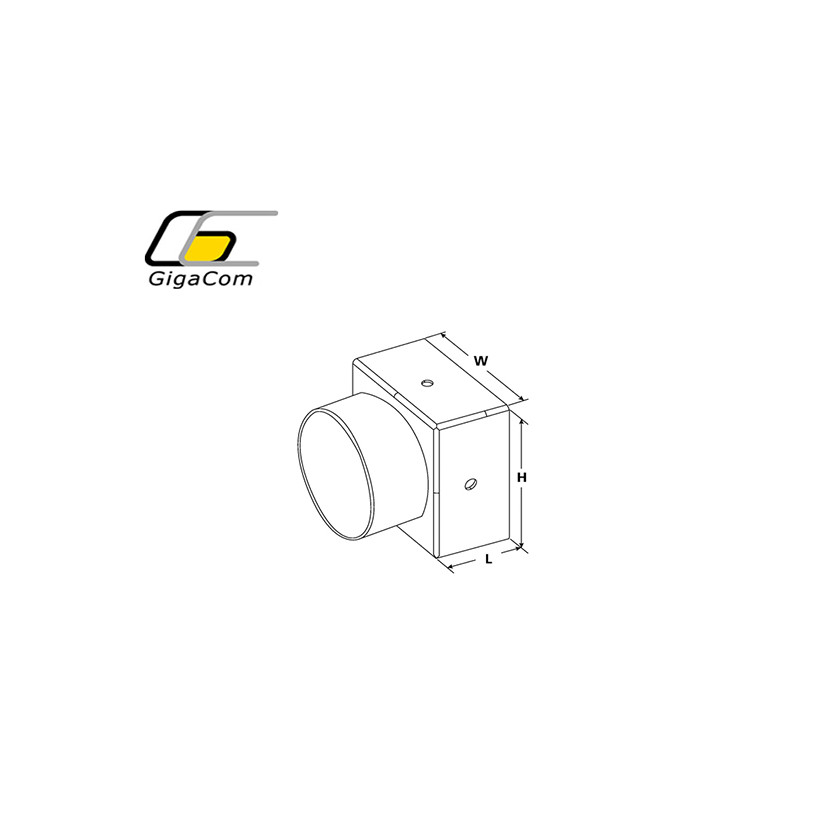 End Cap 50mm Single Tube Outlet 32mm tube