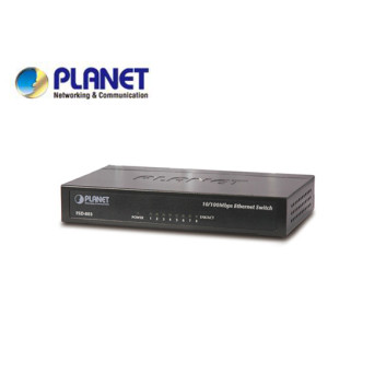 8-Port 10/100Mbps Fast Ethernet Switch, Metal