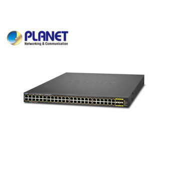 L2+ 48-Port 10/100/1000T 802.3at POE+ plus 4 shared 100/1000Mbps SFP Managed Switches with Hardware Layer3 IPv4/IPv6 Static Routing (600Watts)