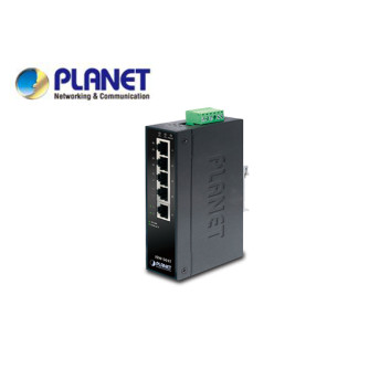 IP30 Slim Type 5-Port Industrial Fast Ethernet Switch (-40 to 75 degree C)