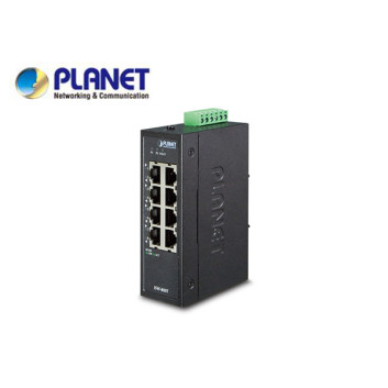 IP30 Compact size 8-Port 10/100TX Fast Ethernet Switch (-40 to 75 degrees C)