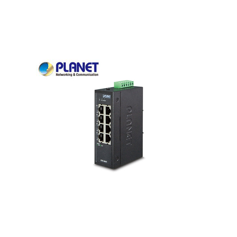 IP30 Compact size 8-Port 10/100TX Fast Ethernet Switch (-40 to 75 degrees C)