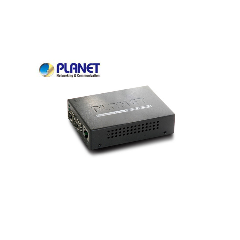 1-Port 10/100TX - 2-Port 100Base-FX(SFP) Switch/Redundant Media Converter