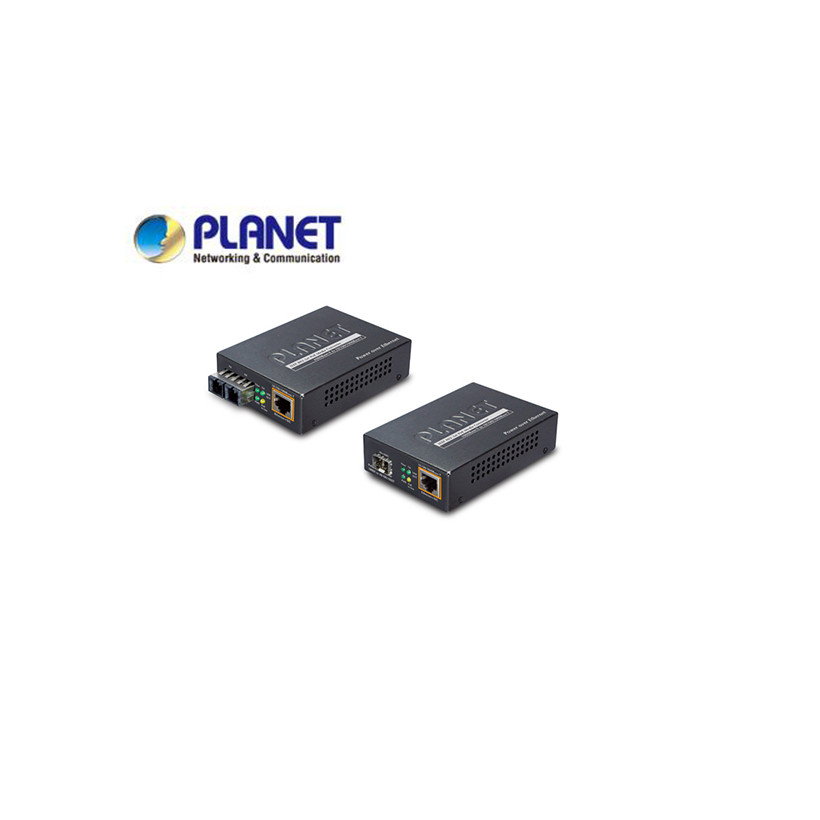 IEEE802.3af/at PoE 10/100/1000Base-T to MiniGBIC (SFP) Converter