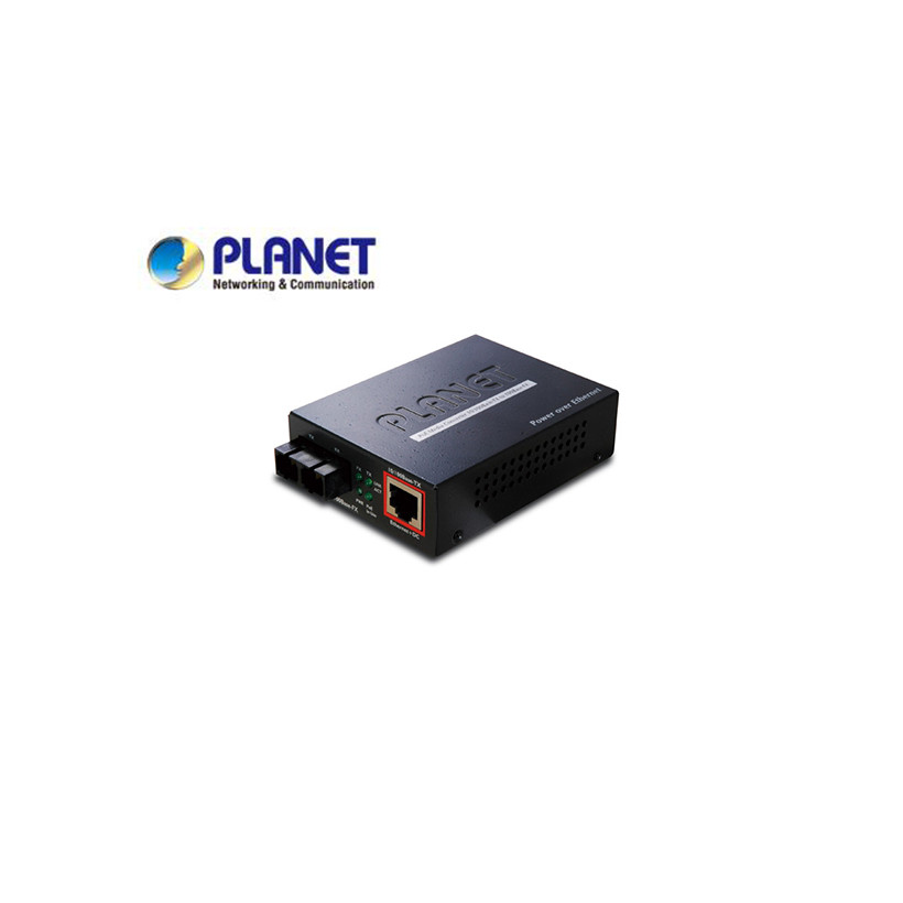 IEEE802.3af PoE 10/100Base-TX to 100Base-FX (SC) Media Converter