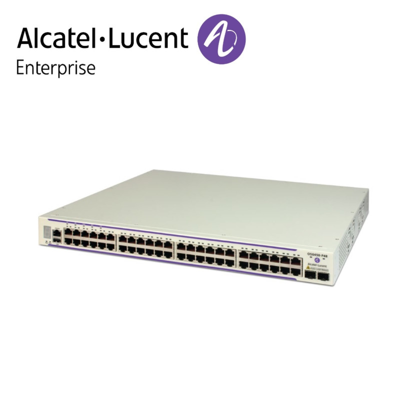 Alcatel-Lucent OmniSwitch 6450 48 porturi 10/100 BaseT, 2 SFP+ 1G/10G ports, one expansion slot