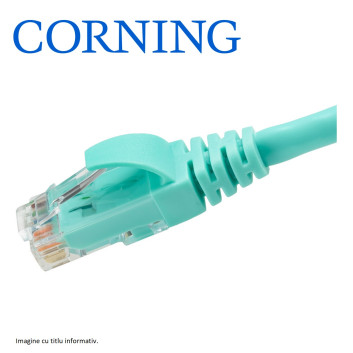 Patch cord Everon™ Cat.6A, U/UTP flex cable / 24 AWG, 2xRJ45, LSZH™/FRNC, 1m, aqua