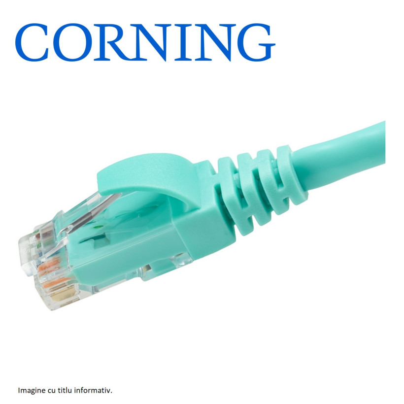 Patch cord Everon™ Cat.6A, U/UTP flex cable / 24 AWG, 2xRJ45, LSZH™/FRNC, 1m, aqua