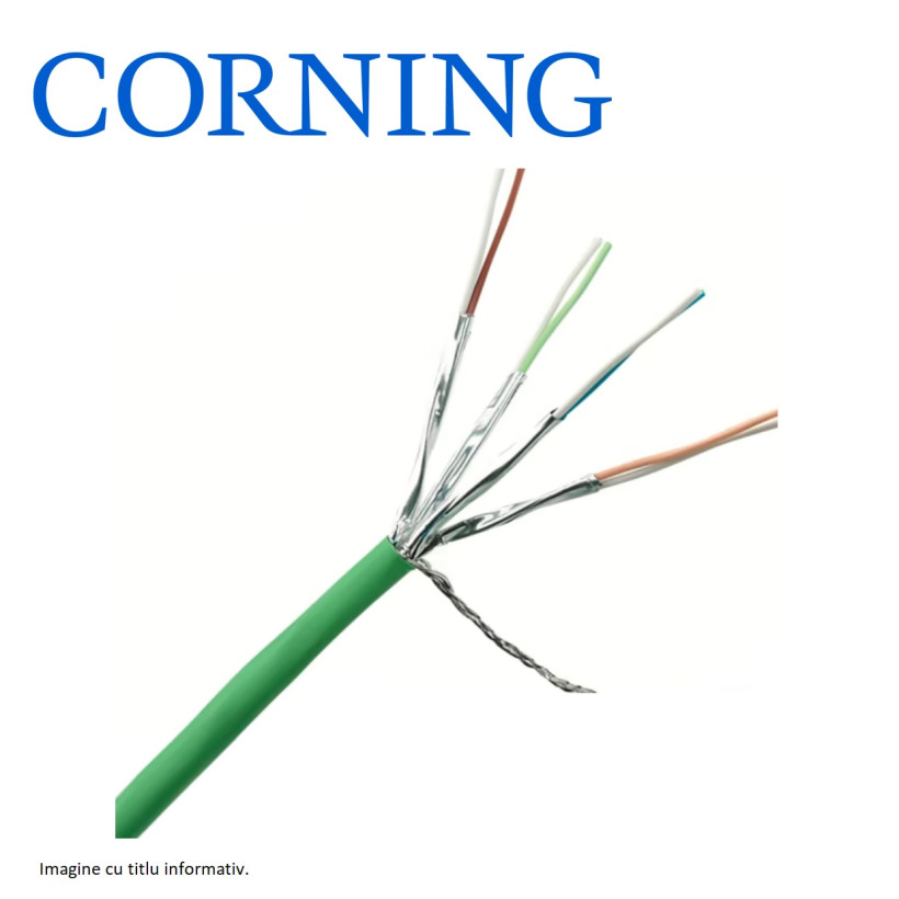 Cablu FutureCom™ S/FTP 800/23s, Cat. 7, LSZH™/FRNC, CPR Dca, 4P, verde  (1000m tambur)