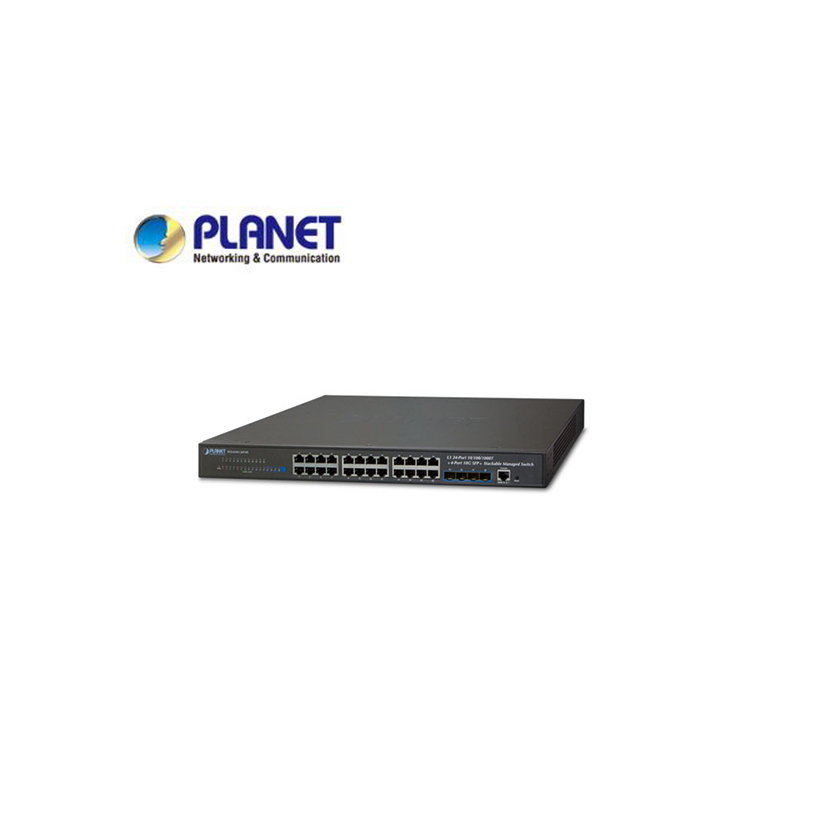 SGS-6341-24T4X: Layer 3 24-Port 10/100/1000T + 4-Port 10G SFP+ Stackable Managed Gigabit Switch