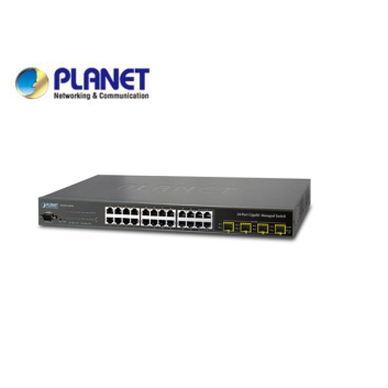 WGSW-24040R: IPv6, 24-Port Gigabit with 4-Port SFP Layer 2+/4 SNMP Managed Switch w/-48V Redundant PWR