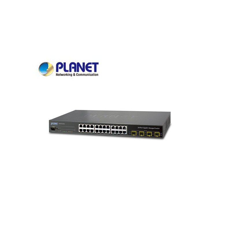 WGSW-24040R: IPv6, 24-Port Gigabit with 4-Port SFP Layer 2+/4 SNMP Managed Switch w/-48V Redundant PWR