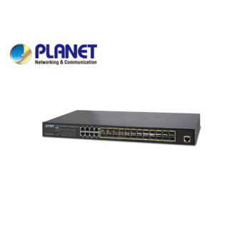 GS-5220-16S8C: L2+/L4 24-Port 100/1000X SFP with 8 Shared TP Managed Switches, with Hardware Layer3 IPv4/IPv6 Static Routing