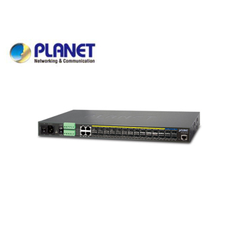 24-Port 100/1000Base-X SFP plus 4-Port 10G SFP+, L2/L4 Managed Metro Ethernet Switch (AC+DC Power Redundant, 2xDI, 2xDO)