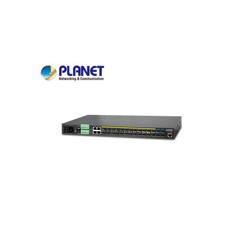 24-Port 100/1000Base-X SFP plus 4-Port 10G SFP+, L2/L4 Managed Metro Ethernet Switch (AC+DC Power Redundant, 2xDI, 2xDO)