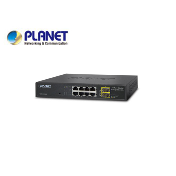 IPv6 Managed 8-Port 10/100/1000Mbps + 2-Port 100/1000X SFP Gigabit Ethernet Switch (Internal Power Supply)