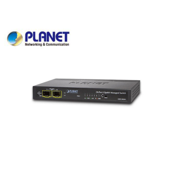 IPv4/IPv6 Managed 8-Port 10/100/1000Mbps + 2-Port 100/1000X SFP Gigabit Desktop Ethernet Switch (POE PD, External PWR)