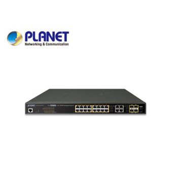 IPv6/IPv4, 16-Port Managed 60W Ultra PoE Gigabit Ethernet Switch + 4-Port Gigabit Combo TP/SFP (400W PoE budget, SNMPv3, 802.1Q VLAN, IGMP Snooping, SSL, SSH, ACL)