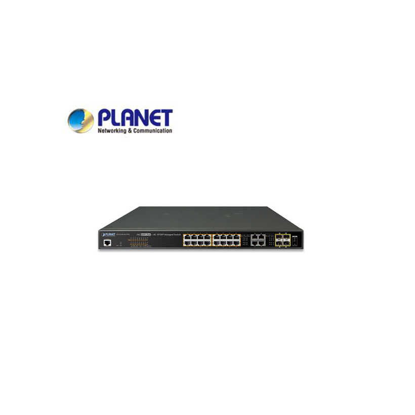 IPv6/IPv4, 16-Port Managed 60W Ultra PoE Gigabit Ethernet Switch + 4-Port Gigabit Combo TP/SFP (400W PoE budget, SNMPv3, 802.1Q VLAN, IGMP Snooping, SSL, SSH, ACL)