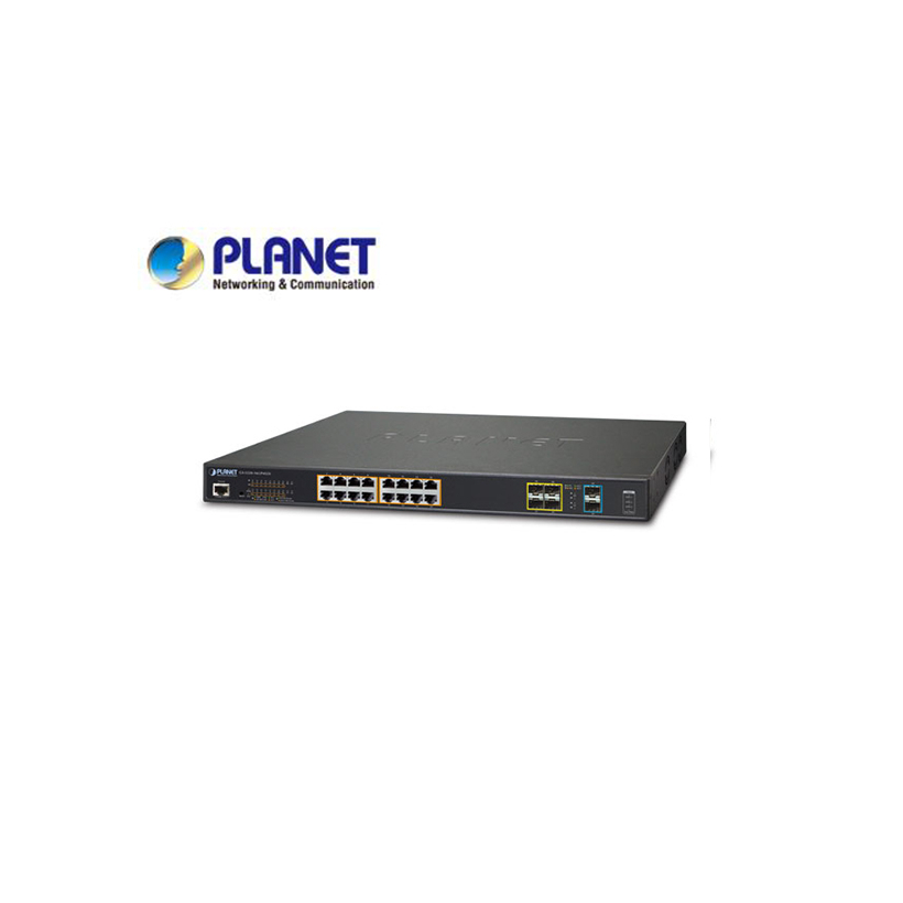 L2+/L4 16-Port 10/100/1000T 75W Ultra PoE + 4-Port 100/1000X SFP + 2-Port 10G SFP+ Managed Switch, with Hardware Layer3 IPv4/IPv6 Static Routing (400W PoE Budget)