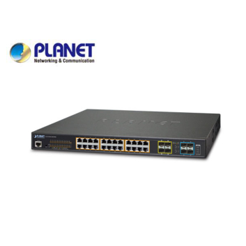 GS-5220-24UP4X: L2+/L4 24-Port 10/100/1000T 75W Ultra PoE with 4 shared SFP + 4-Port 10G SFP+ Managed Switch, with Hardware Layer3 IPv4/IPv6 Static Routing (400W PoE Budget, ONVIF)