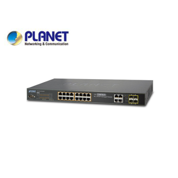 IPv6 Managed 16-Port 802.3at PoE Gigabit Ethernet Switch + 4-Port SFP (230W)