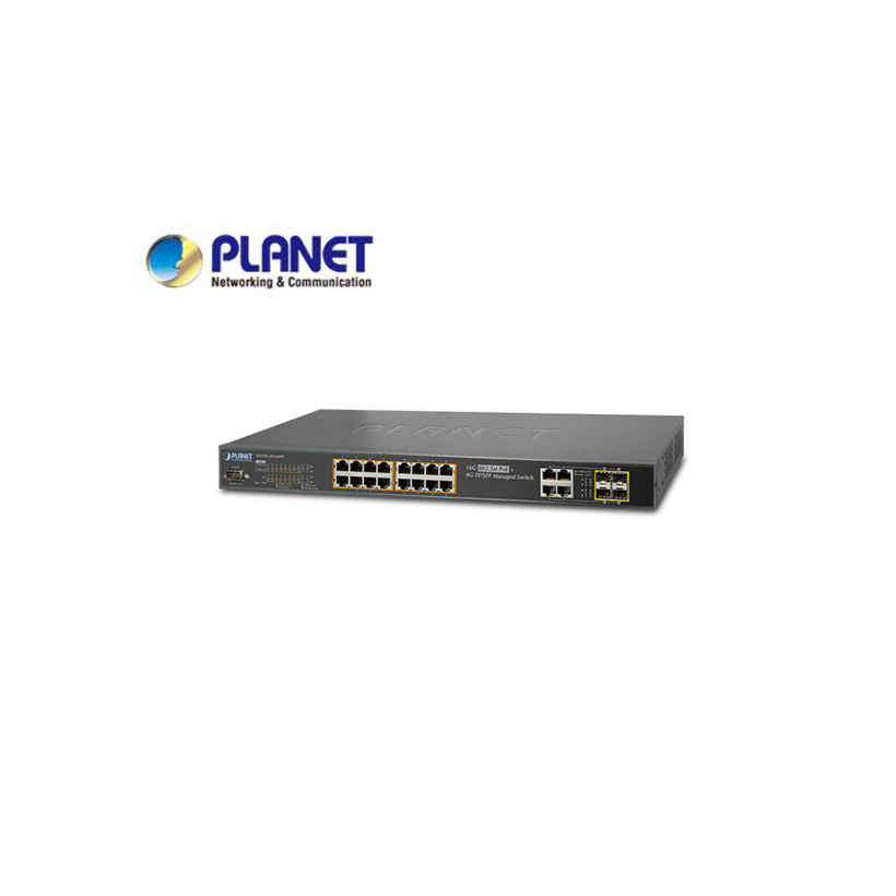 IPv6 Managed 16-Port 802.3at PoE Gigabit Ethernet Switch + 4-Port SFP (230W)