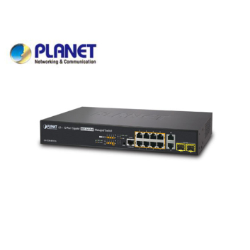 IPv4/IPv6 L2+/L4 Managed 8-Port 802.3at High Power PoE Gigabit Ethernet Switch + 2-Port 100/1000SFP + 2-Port 10/100/1000T RJ45 (240W)