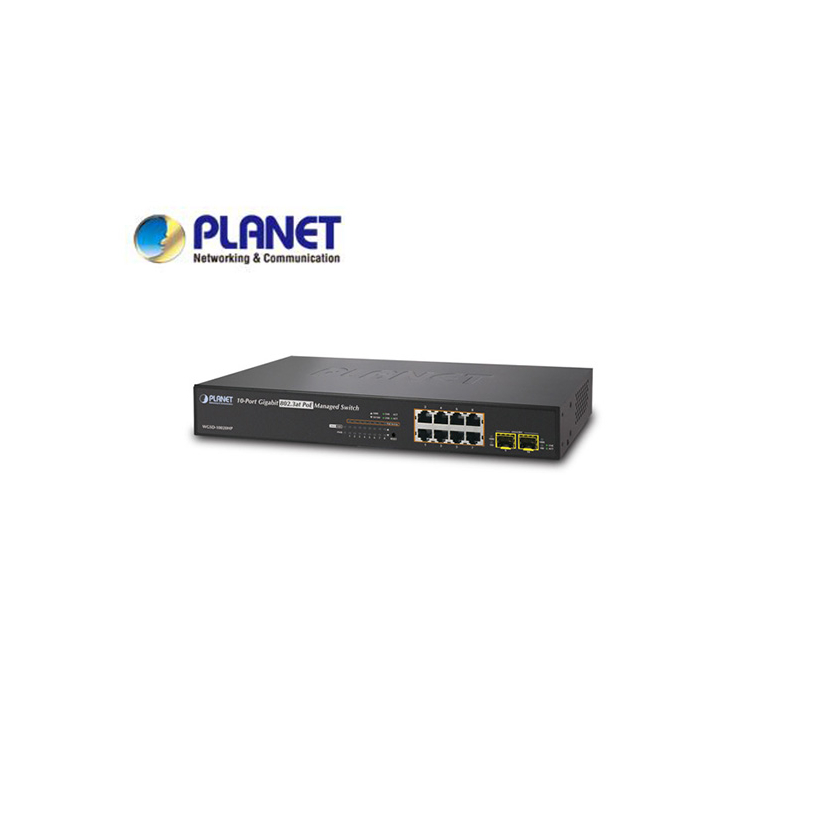 IPv4/IPv6 L2+/L4 Managed 8-Port 802.3at High Power PoE Gigabit Ethernet Switch + 2-Port SFP (150W)