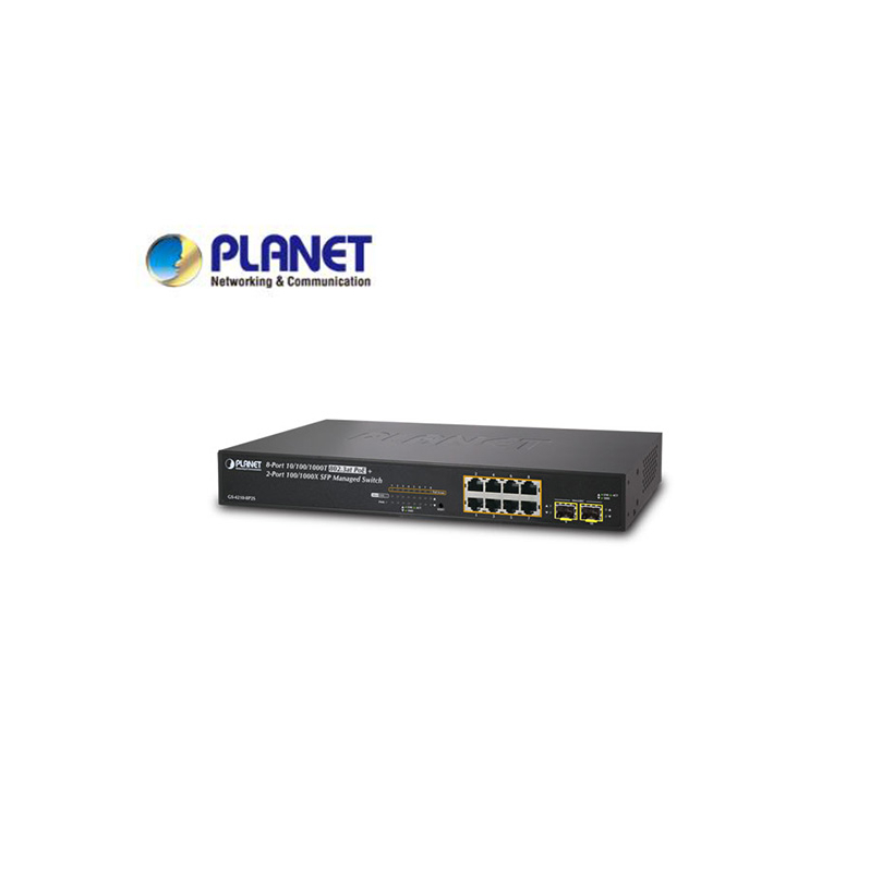 IPv4/IPv6, 8-Port Managed 802.3at POE+ Gigabit Ethernet Switch + 2-Port 100/1000X SFP (120W)