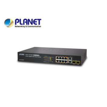 8-Port 10/100TX 802.3at High Power POE + 2-Port Gigabit TP/SFP Combo Managed Ethernet Switch (120W)