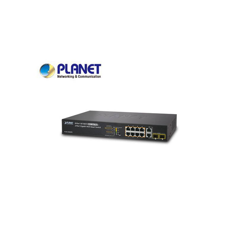 8-Port 10/100TX 802.3at High Power POE + 2-Port Gigabit TP/SFP Combo Managed Ethernet Switch (120W)