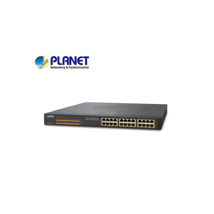 24-Port 10/100 Web/Smart Ethernet POE Switch (125W)