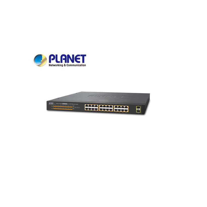 19" 24-Port 10/100/1000T 802.3at POE + 2-Port 1000X SFP Unmanaged Gigabit Ethernet Switch (220W)