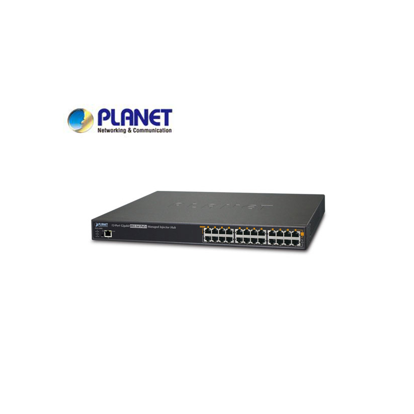 12-Port 802.3af Managed Gigabit Power over Ethernet Injector Hub (full power - 200W)