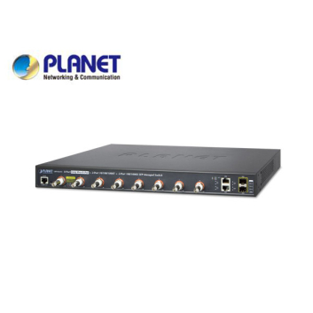 IPv4/IPv6, 8-Port Coax + 2-Port 10/100/1000T + 2-Port 100/1000X SFP Long Reach POE over Coaxial Managed Switch (240W)